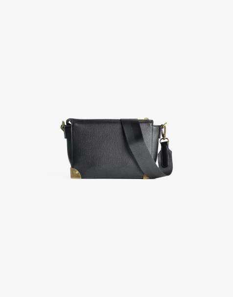 Bershka - Zachte crossbody tas van imitatieleer in zwart - view 1