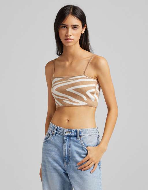 Pull crop best sale top bershka