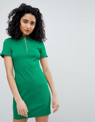 zip polo dress