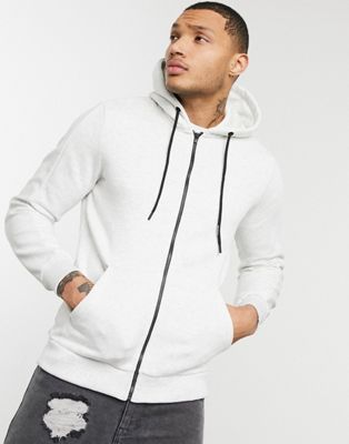 Bershka zip hoodie in gray | ASOS