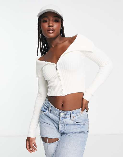 Off shoulder knit online top