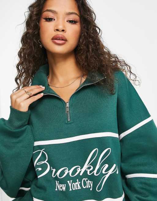 Green zip up on sale fleece