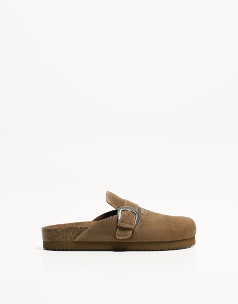 Bershka - Zoccoli color cuoio con fibbia - view 1