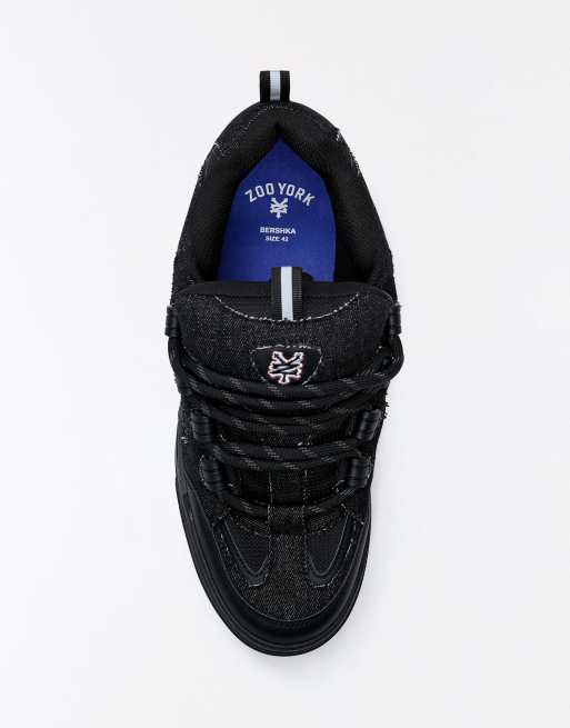 Bershka Zoo York skate sneakers i sort, 4 af 5