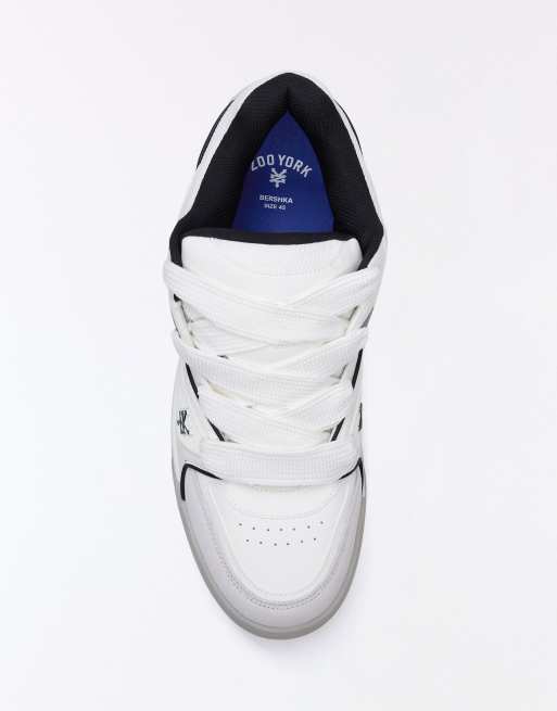 Bershka Zoo york skate sneakers in white, 2 of 6
