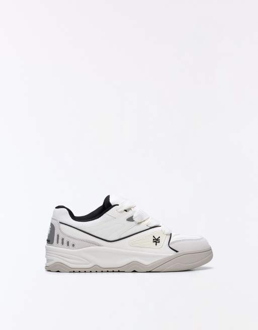Bershka Zoo york skate sneakers in white, 4 of 6