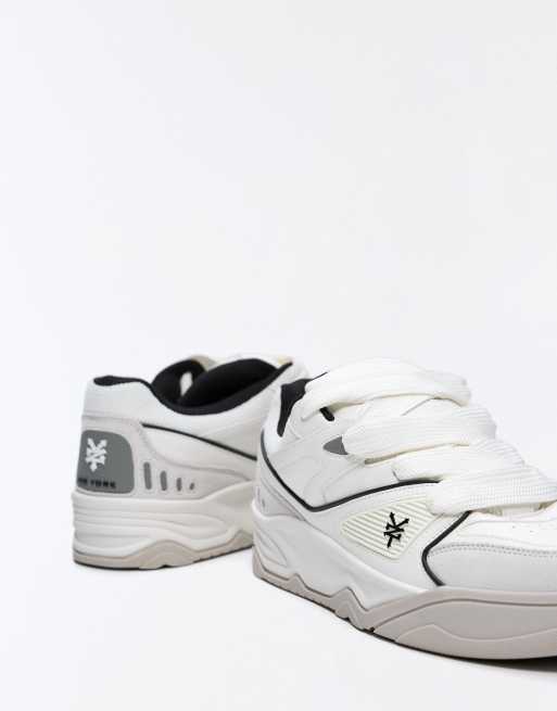 Bershka Zoo york skate sneakers in white, 5 of 6
