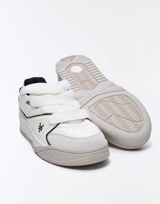 Bershka Zoo york skate sneakers in white, 6 of 6