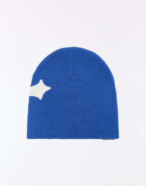 Bershka Zoo York x Bershka beanie in denimblauw, 4 van 5