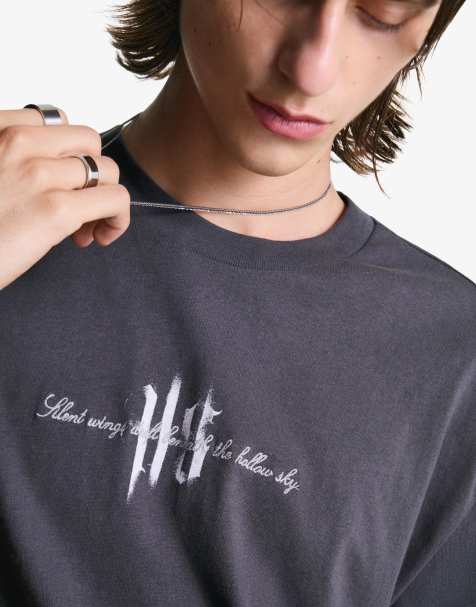 Bershka – Zweireihige Halskette aus Stahl in Silber - view 1