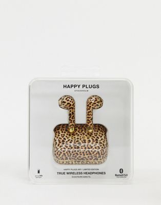 фото Беспроводные наушники ограниченной серии с леопардовым принтом happy plugs air 1-бесцветный