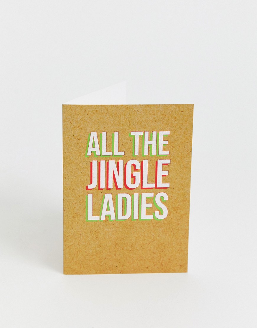 Bettie Confetti all the jingle ladies christmas card-Multi