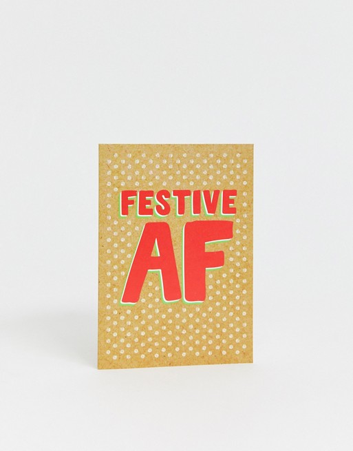Bettie Confetti festive af christmas card