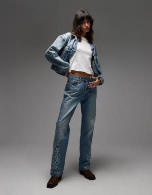 BEYONCÉ X LEVI'S® Western Crystal Collection 501 '90s straight fit