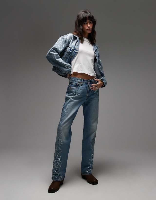 BEYONCÉ X LEVI'S® Western Crystal Collection 501 '90s straight fit