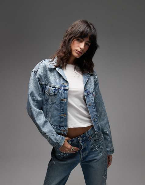 BEYONCÉ X LEVI'S® – Western Crystal Collection – Blå jeansjacka - view 1