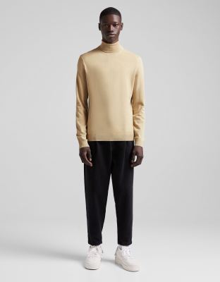 Джемперы и кардиганы  Asos Бежевая водолазка Bershka-Светло-бежевый цвет