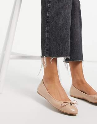 ASOS Basics Бежевые балетки ASOS DESIGN Lallie-Нейтральный