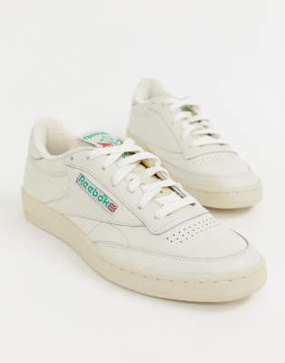 фото Бежевые кроссовки reebok club c-белый