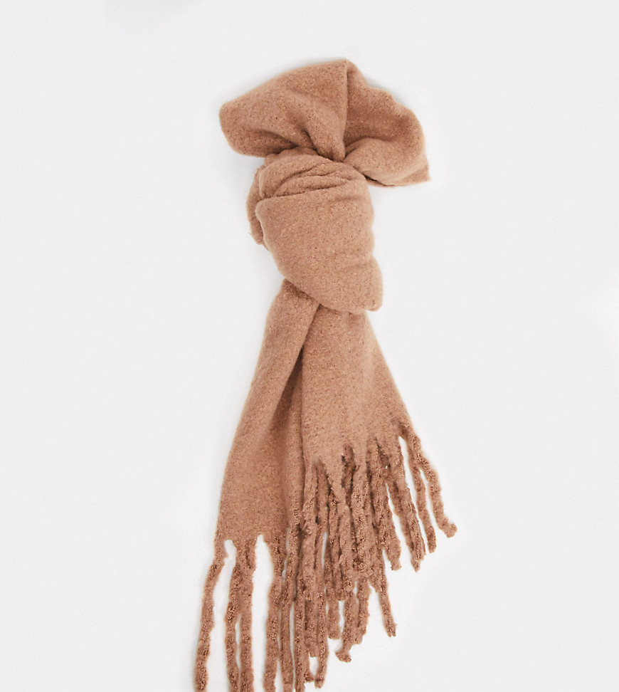 фото Бежевый мягкий шарф my accessories london exclusive-коричневый