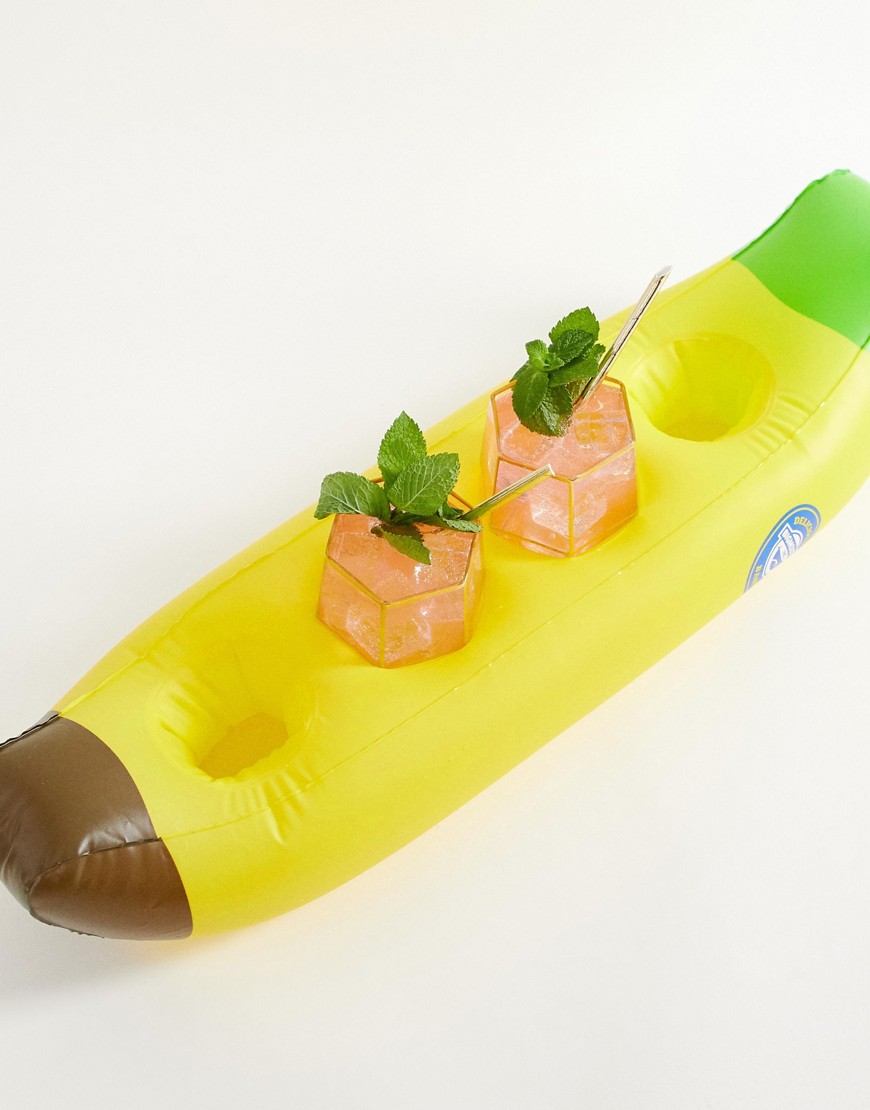 Big Mouth banana boat inflatable drink holder-Yellow