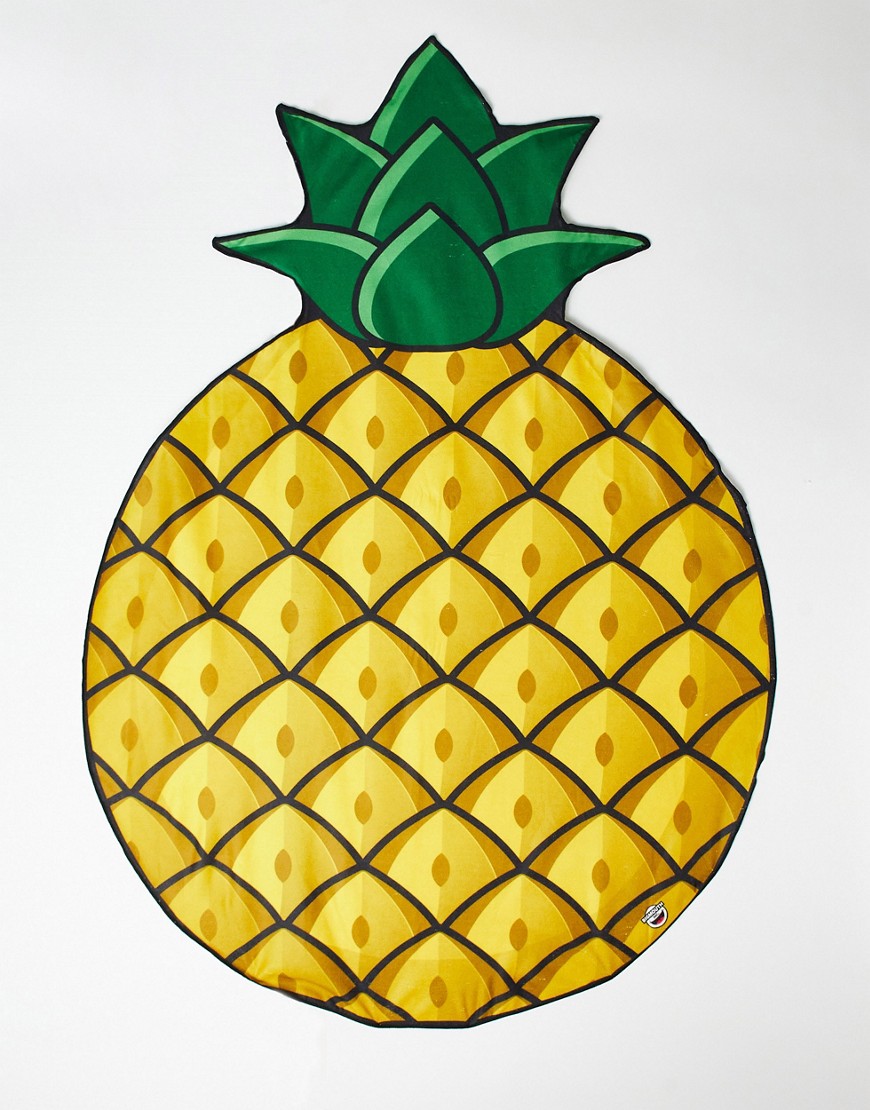 Big Mouth pineapple beach blanket-Yellow