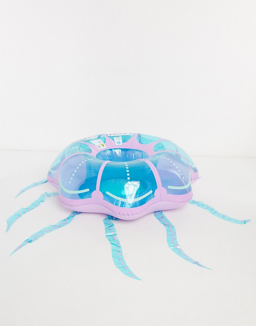Big Mouth - Salvagente gonfiabile a forma di medusa-Blu