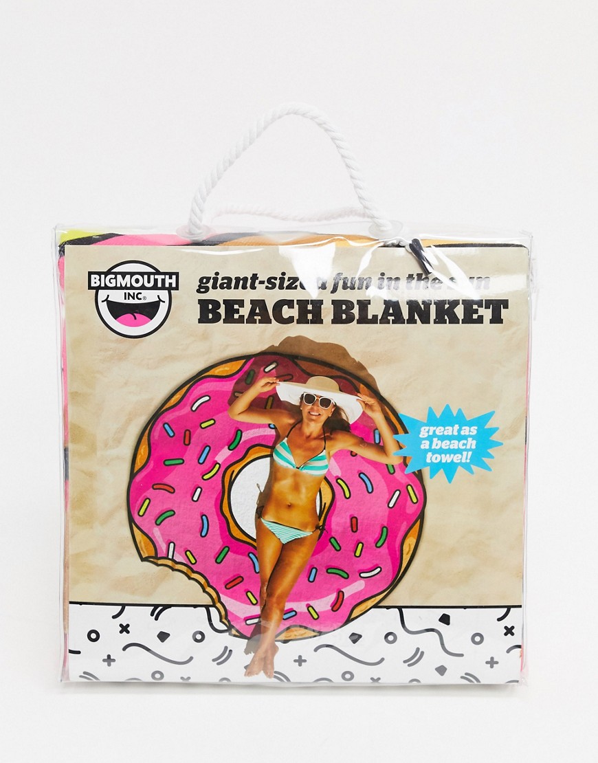 Big Mouth - strandtæppe med doughnut-Pink