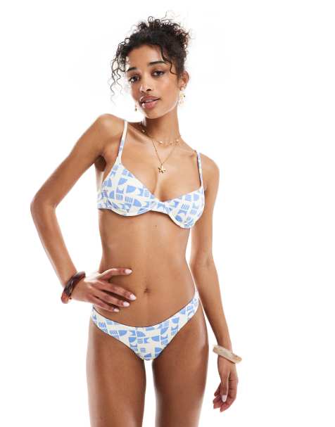 Bikini blanco y azul de media copa Cool Tide de Billabong - view 1