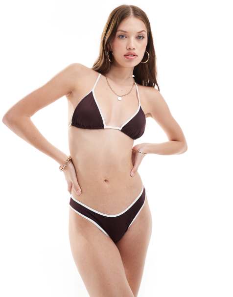 Bikini color café y crema con diseño en contraste de Free Society - view 1