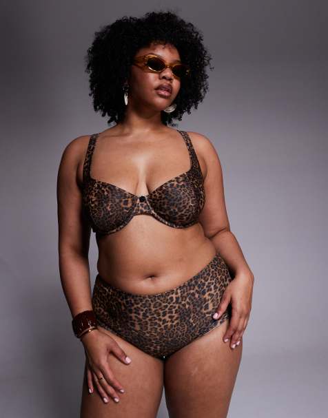Bikini con estampado de leopardo Kitty de ASOS DESIGN Curve - view 1