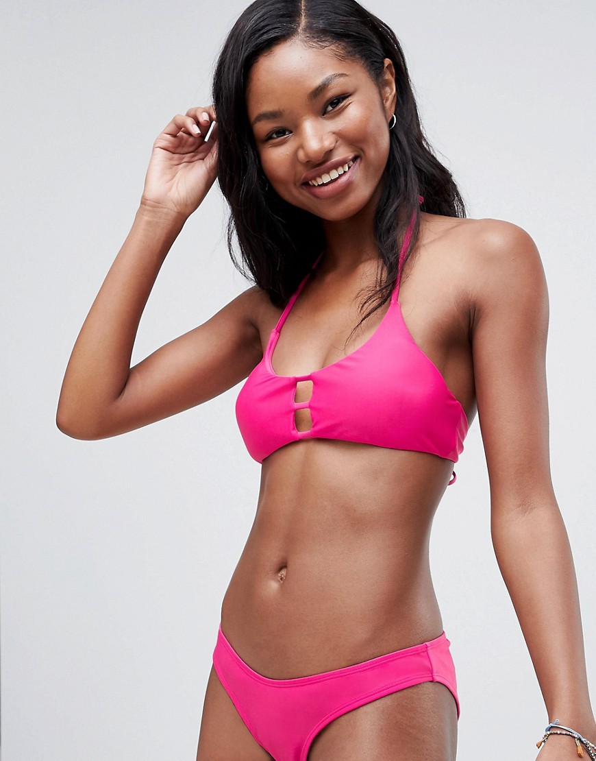 Bikini med bindebånd foran fra Brave Soul-Pink