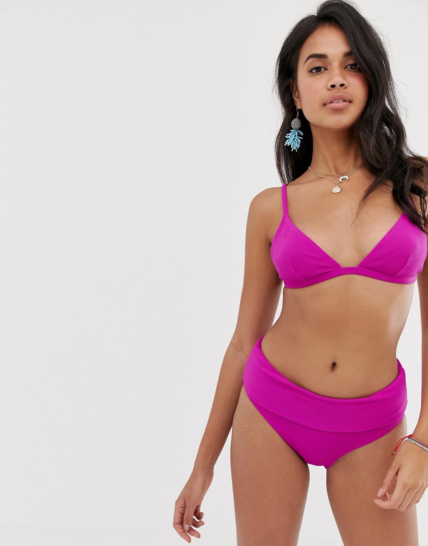 Bikinitop med struktur fra French Connection-Pink