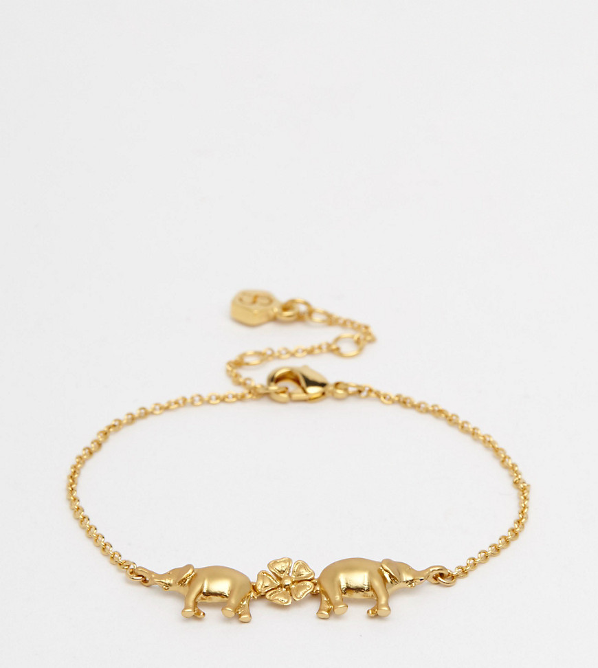 Bill Skinner Elephant Charm Bracelet-Gold
