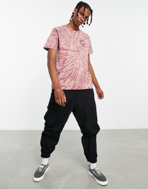 Billabong Abyss t-shirt in pink tie dye, 3 of 4
