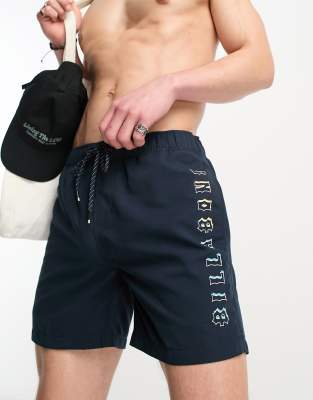 Shop Billabong All Day Heritage Swim Shorts In Navy