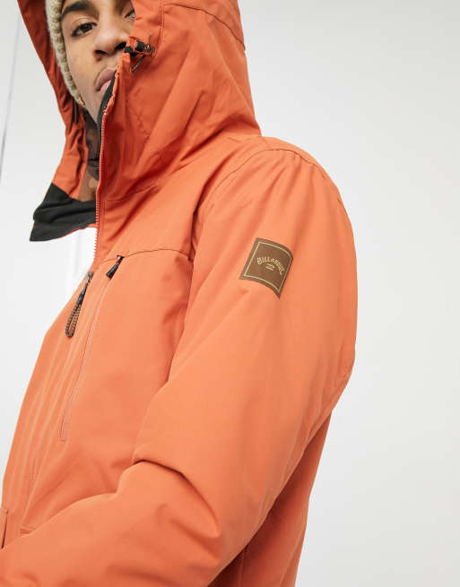 Billabong All Day ski jacket in orange ASOS