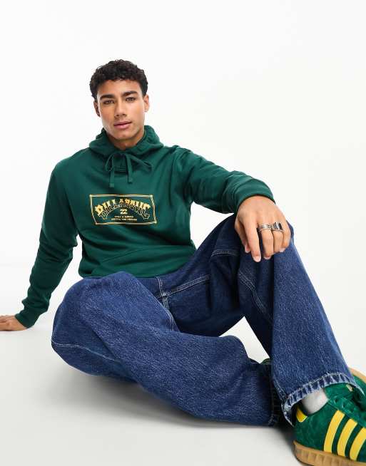 Billabong Arch Felpa con cappuccio verde-azzurro intenso con