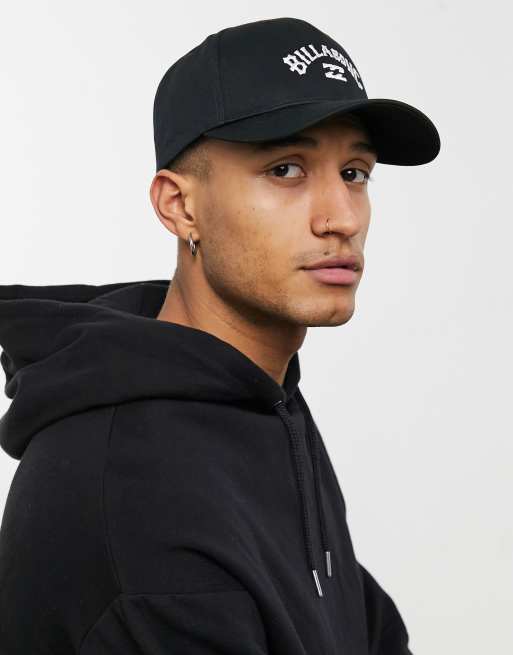 Billabong Arch logo snap back cap in black | ASOS