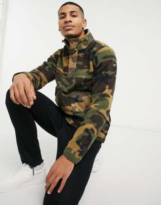 camo quarter zip fleece