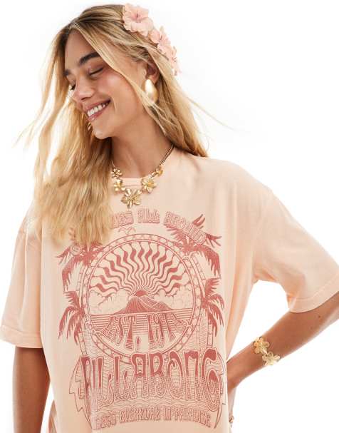 Billabong – Beach Classic – T-Shirt in zartem Pfirsichrosa - view 1