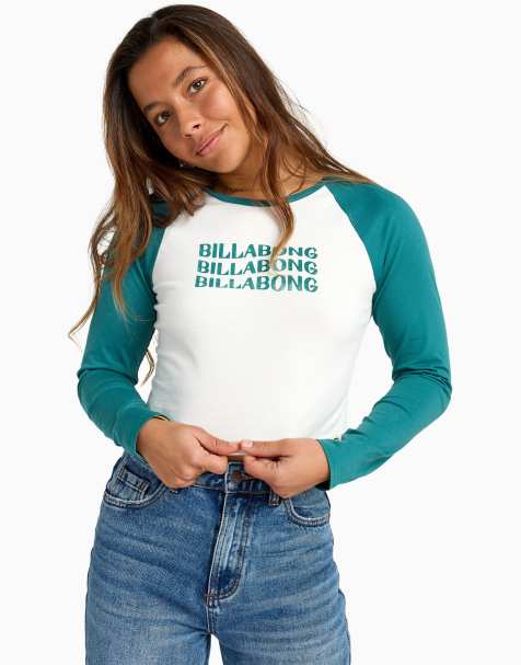 Billabong – Beach Club – T-Shirt in Salt Crystal mit Raglanärmeln - view 1