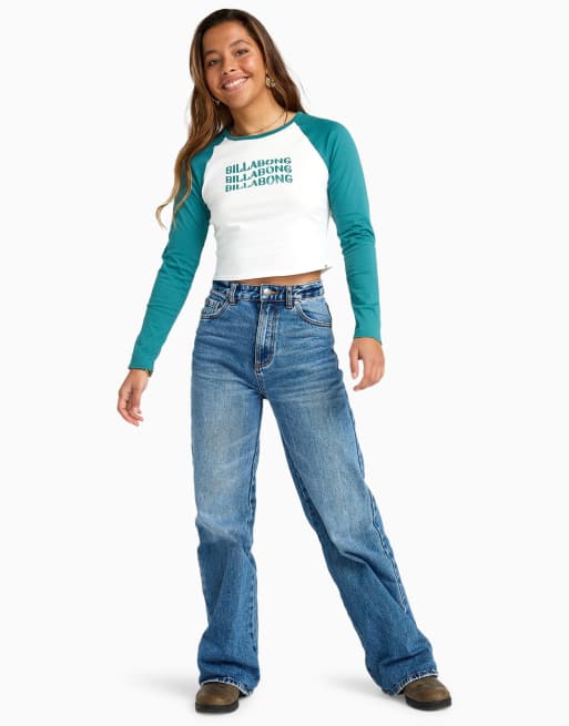 Billabong – Beach Club – T-Shirt in Salt Crystal mit Raglanärmeln, 2 von 4