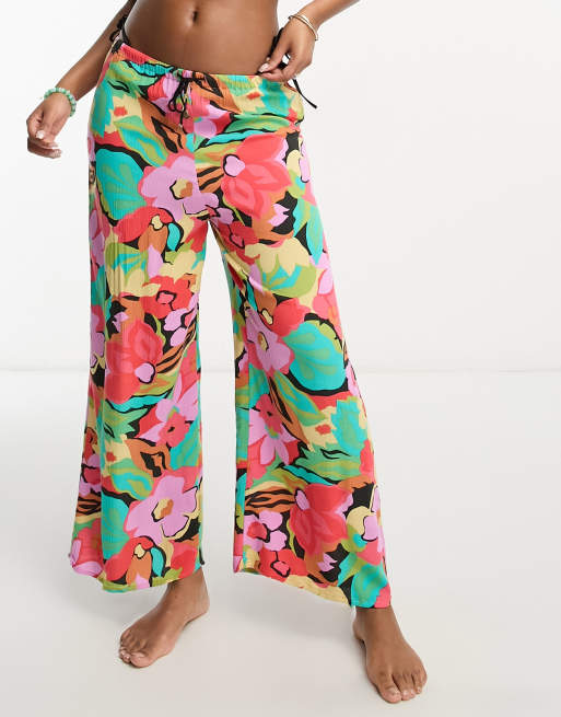 Iisla & Bird Plus Exclusive beach drawstring pants in black