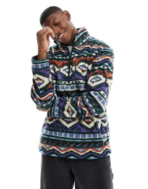 Red Aztec Fleece Pullover Hoodie – Western Edge, Ltd.