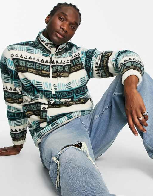 Billabong - Boundary - Fleecetrui met opstaande boord in blauw