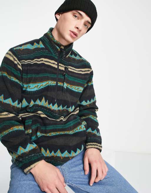 Billabong – Boundary – Zielona bluza polarowa z półgolfem