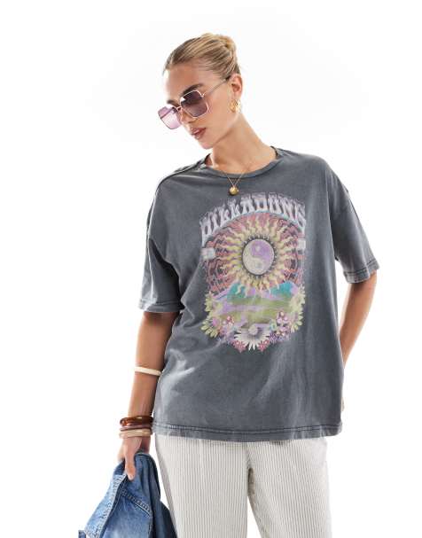 Billabong – Celio Grande – T-Shirt in gebrochenem Schwarz - view 1