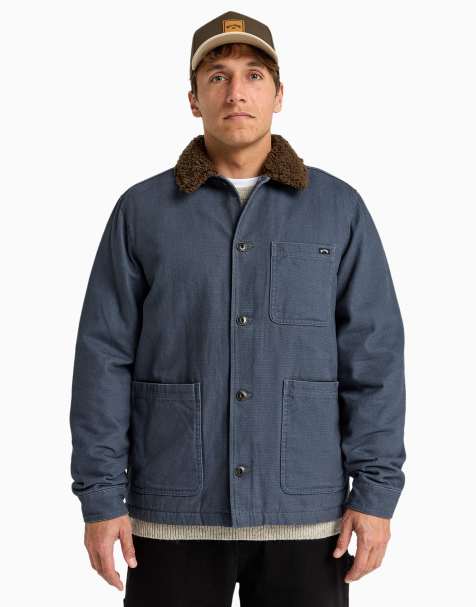Billabong – Chore Sherpa – Arbeitsjacke in Schwarz mit Sherpa-Futter - view 1