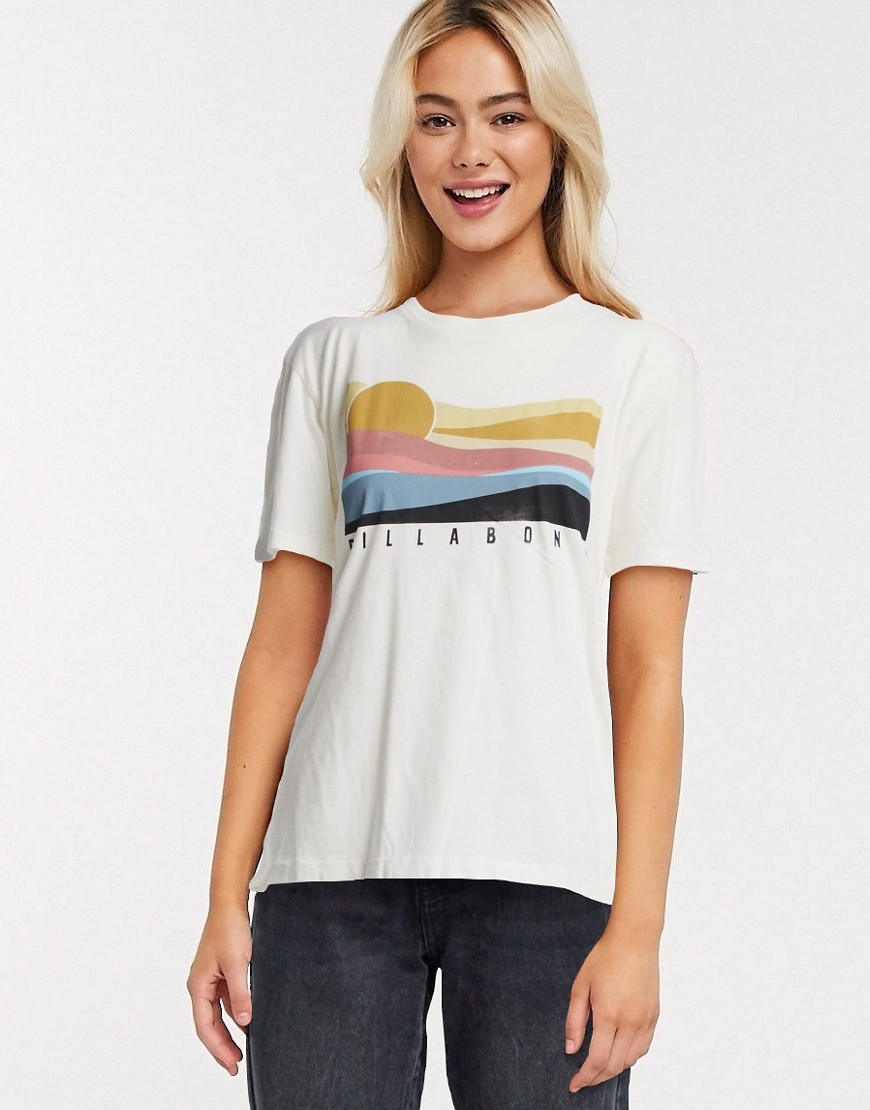 Billabong - Coast Line - Oversized T-shirt in wit
